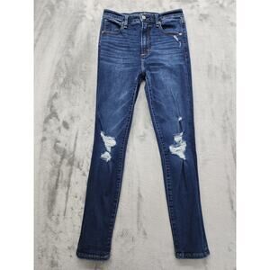 Abercrombie & Fitch Jeans Womens 27/4S SHORT Blue Simone High Rise Super Skinny